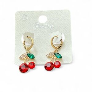 Cherry Hoop Earrings
